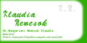 klaudia nemcsok business card